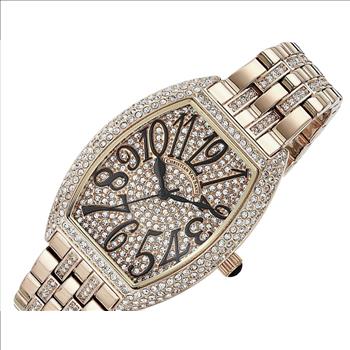 Christian Van Sant Women's Elegant Sparkle, 3-Hands Dial, Rose tone, CV0262, Retail at (MSRP: $895.00)