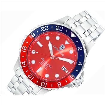 LeChateau, Men's TIME BOLD- X1,  NH35 AUTOMATIC MOVEMENT, 10 ATM, RED/BLUE, C1S737MR-BU - MSRP:  $2,340.00