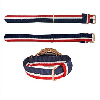 MULTI-COLORED STRAP (20 mm) -   ROSETONE BUCKLE