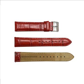 GENUINE LEATHER STRAP (20mm) QUICK RELEASE -  RED COLOR