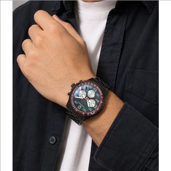 Lechateau - VR32 Mov't Chronograph Mov't, Black-MOP Dial, Black-IP Stainless Steel  (MSRP: $2,220.00)