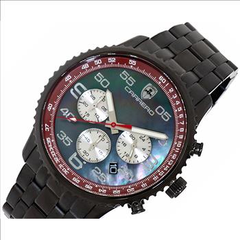 Lechateau - VR32 Mov't Chronograph Mov't, Black-MOP Dial, Black-IP Stainless Steel  (MSRP: $2,220.00)