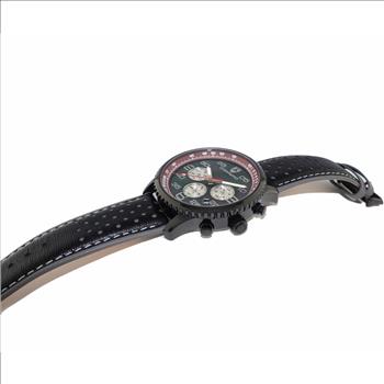 Lechateau, Men's VR32 Movement Chronograph Movement, Black MOP Dial, IP-Black Tone, C1B7023MR_BNBK-LBK - Retail at (MSRP: $2,148.00)