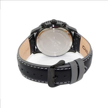 Lechateau, Men's VR32 Movement Chronograph Movement, Black MOP Dial, IP-Black Tone, C1B7023MR_BNBK-LBK - Retail at (MSRP: $2,148.00)