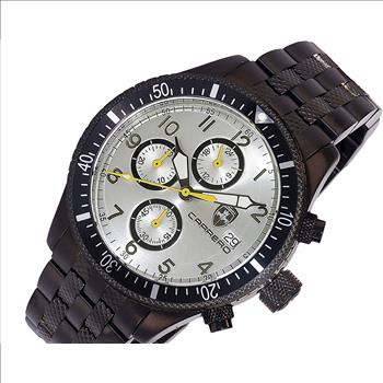 LeChateau - Chronograph Epson VR33 Muscle Movement, Stainless Steel Case and Band ,  CB17733SV, Retail at (MSRP:$1,475.00)