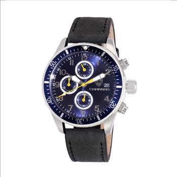 LeChateau - Chronograph Epson VR33 Muscle Movement, Stainless Steel Case and Band , CS17733BK_LBU, Retail at (MSRP:$1,475.00)