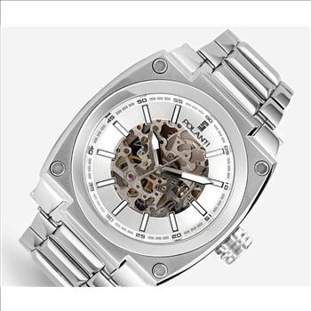 Lechateau Torque II Automatic Movement, Silver Skeletion dial with Exhibition back, MSRP: $1,995.00