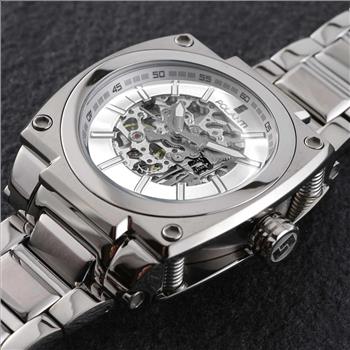 Lechateau Torque II Automatic Movement, Silver Skeletion dial with Exhibition back, MSRP: $1,995.00