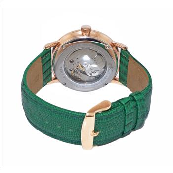 ADEE KAYE WATCHES 21 JEWELS AUTOMATIC MECHANICAL , DOME CRYSTAL, AK9044-MRG_LGN  RETAIL AT $600.00