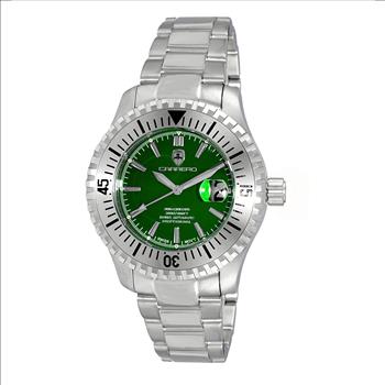 Lechateau Swiss Made Automatic Movement, SELLITA SW-200  -  26 JEWELS , 20 ATM - 200 meters - 660 feet, Green Dial ,  with Exhibition back, MSRP: $2,250.00