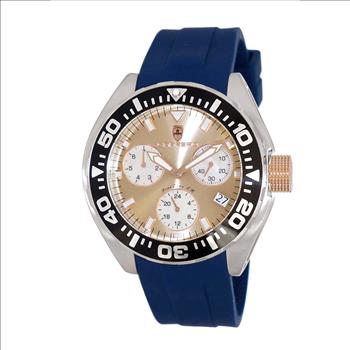 LeChateau, Men's Swiss Multi-Functiom Ronda X30 Mov't, Brown Dial , Silicon Band,Rosetone  C1R8824-BN_BU - MSRP: $2,340.00