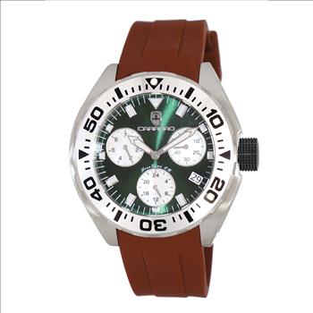LeChateau, Men's Swiss Multi-Functiom Ronda X30 Movement, Green Dial -Bezel, Silicon Band, C1S8824-GN_BN - MSRP: $2,340.00