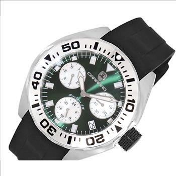 LeChateau, Men's Swiss Multi-Functiom Ronda X30 Movement, Green Dial -Bezel, Silicon Band, C1S8824-GN_BK - MSRP: $2,340.00