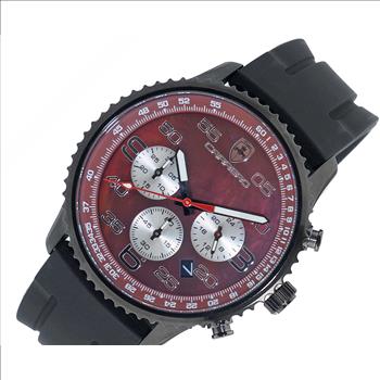 Lechateau, Men's VR32 Movement Chronograph Movement, Brown MOP Dial, IP-Black Tone, C1B7023-MR_LBK - Retail at (MSRP: $2,148.00)