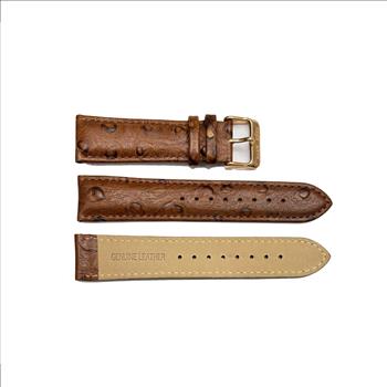 GENUINE LEATHER REPLACEMENT STRAP (22 mm)  - (NUT BROWN - ROSETONE) 