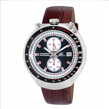 ADEE KAYE CHRONOGRAPH WITH 24-HOUR DISPLAY, TACHYMETER, AK5662-MBK_BN - (MSRP:$725.00)