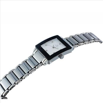 ONISS SWISS MOVEMENT, GENUINE SAPPHIRE STONE TUNGSTEN AND STAINLESS STEEL, ON607-LWT - (MSRP: $600.00)