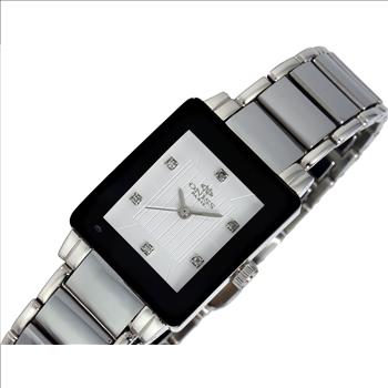 ONISS SWISS MOVEMENT, GENUINE SAPPHIRE STONE TUNGSTEN AND STAINLESS STEEL, ON607-LWT - (MSRP: $600.00)