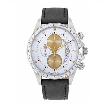 Lechateau Mens, Swiss-Ronda Chronograph Mov't, 2- Told Gold, Light Blue Dial, C1SS101BN_LGY - MSRP: $2,460.00