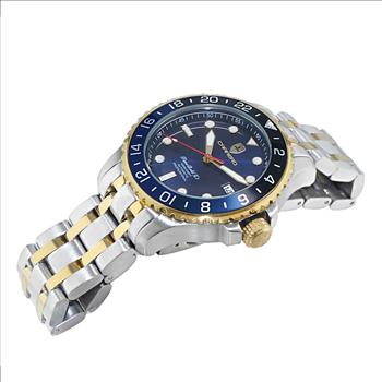 LeChateau, Men's TIME BOLD- X1 COLLECTION, NH35 AUTOMATIC MOVEMENT, 10 ATM, 2-TONE - BLACK/BLUE, MSRP: $2,340.00