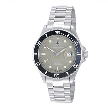 LeChateau Men's Automatic 21-Jewels - Magnifying Date Dial with Exhibition Back case - Brown Dial - (MSRP: $ 2,124.00)