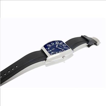 Lechateau,  Men's Swiss Quartz Date Blue Dial, Silcon Band 1Z-101BU-SS , Retail at (MSRP: $895.00)