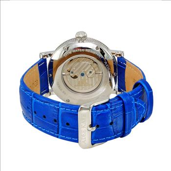 Adee Kaye, 20-Jewels TY2708  Automatic Regulator Movement , Genuine leather band, AK5665-MBU_BU - Retail price at $600.00