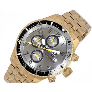 Lechateau Watches - Chronograph Epson VR33 Muscle Mov't, Stainless Steel Case and Band ,  CG17733SV_BKSV, Retail at (MSRP:$1,475.00)