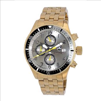 Lechateau Watches - Chronograph Epson VR33 Muscle Mov't, Stainless Steel Case and Band ,  CG17733SV_BKSV, Retail at (MSRP:$1,475.00)