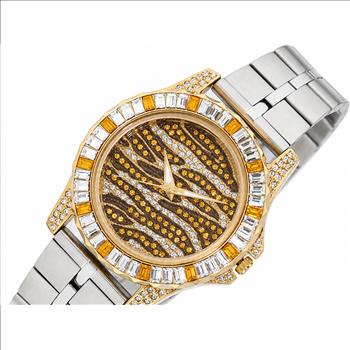 ADEE KAYE,  MULTI-COLORED STONE (YELLOW- WHITE) QUARTZ MOV'T, AK1177Y-SS - RETAIL AT (MSRP: $545.00)