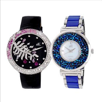 ADEE KAYE WATCHES, LADIES SET - AK2118-LBK_AK8661-LBU