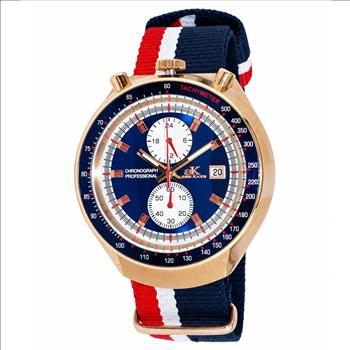 ADEE KAYE CHRONOGRAPH WITH 24-HOUR DISPLAY, TACHYMETER, AK5662-MRGBU_NY - (MSRP:$725.00)