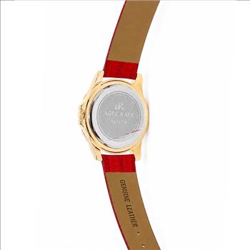 ADEE KAYE, MULTI-COLORED STONE (RED- WHITE) QUARTZ MOV'T, AK1177R_LRD - RETAIL AT (MSRP: $545.00)