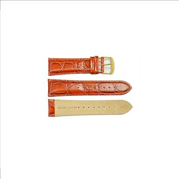 GENUINE LEATHER REPLACEMENT STRAP - (LIGHT BROWN) SHINY TEXTURE