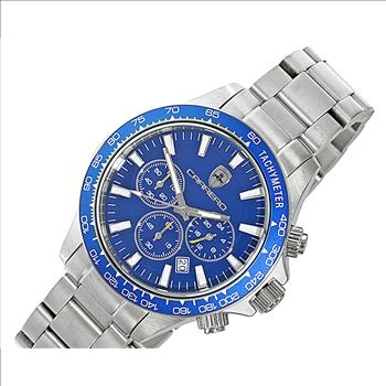 LeChateaue, CHRONOGRAPH MOVEMENT ,100 METER WATER RESISTANT, DATE DIAL, LCS866BUBU , RETAIL AT (MSRP: $1,250.00)