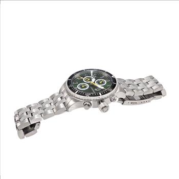 LeChateau - Chronograph Epson VR33 Muscle Movement, Stainless Steel Case and Band ,  CS17733GN_MESH, Retail at (MSRP:$1,475.00)