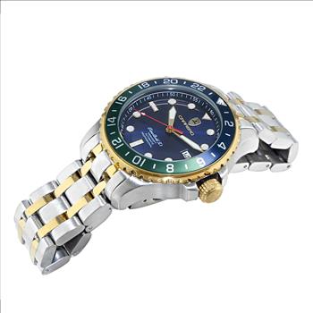 LeChateau, Men's TIME BOLD- X1 COLLECTION, NH35 AUTOMATIC MOVEMENT, 10 ATM, 2-TONE - BLUE/BLUE-GREEN, MSRP: $2,340.00
