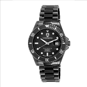 Lechateau Men's Automatic NH35 -21 JEWELS, Magnifying Date Dial with Exhibition Back, Black-IP - C1BK888BK Retail at (MSRP: $ 2,124.00)
