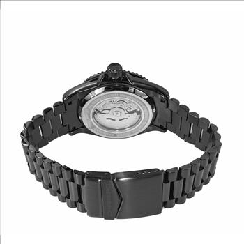 Lechateau Men's Automatic NH35 -21 JEWELS, Magnifying Date Dial with Exhibition Back, Black-IP - C1BK888BK Retail at (MSRP: $ 2,124.00)