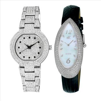 ADEE KAYE LADIES CRYSTAL WATCHES LADIES- SET , AK2005-L-AK2527-L
