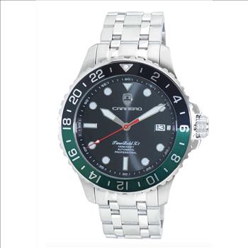LeChateau, Men's TIME BOLD- X1,  NH35 AUTOMATIC MOVEMENT, 10 ATM, BLACK/GREEN,  C1S737BK-GN- MSRP:  $2,340.00