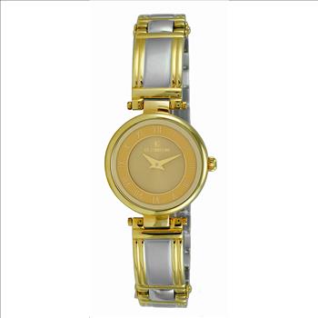 Le Chateau Women's Stainless Steel 2 Tone Silver Gold Dial-Date Watch,  LC2661-L2T/GO (Retail at MSRP: $ 445.00)