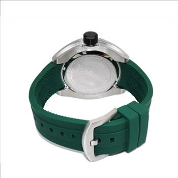 LeChateau, Men's Swiss Multi-Functiom Ronda X30 Movement, Blue Dial - Black Bezel, Green Silicon Band,  C1BK8824-BU_GN     - MSRP: $2,340.00