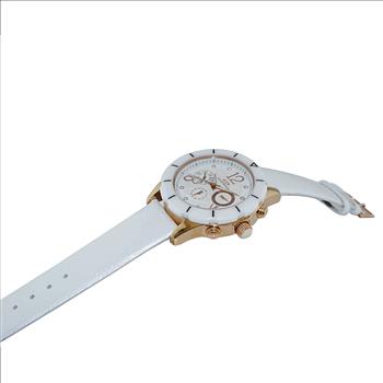 ONISS  White High-tech Ceramic  and Stainless Steel Case with White Genuine Leather Strap,  ON7200-LB_WT (MSRP: $ 550.00)