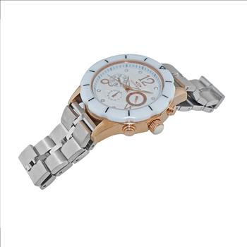 ONISS  White High-tech Ceramic  and Stainless Steel Case with Stainless Steel Band ,  ON7200-MB_SS (MSRP: $ 550.00)