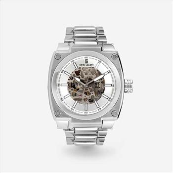 Lechateau Torque II Automatic Movement, Silver Skeletion dial with Exhibition back, SS1085C-SS - MSRP: $1,995.00