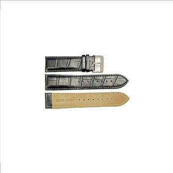 GENUINE LEATHER REPLACEMENT STRAP- (BLACK) TEXTURE SURFACE - AK0002-BK