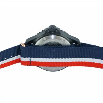 LeChateau, Men's TIME BOLD- X1, NH35 AUTOMATIC MOVEMENT,  IP-BLACK  BLUE/RED, C1B737BU-MR_NY - MSRP:  $2,340.00