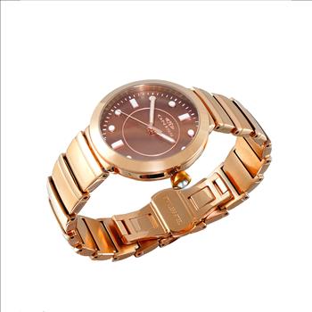 ONISS LADIES SWISS MOVEMENT, BROWN-ROSE MOTHER OF PEARL DIAL,  ON5559-32BNRG - RETAIL AT (MSRP:  $425.00)