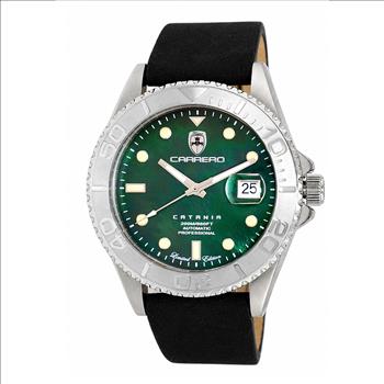 Lechateau Watches Men's Automatic - Magnifying Date, MOP Dial with Exhibition Back, C1S266GN_LBKRetail at (MSRP: $ 2,124.00)